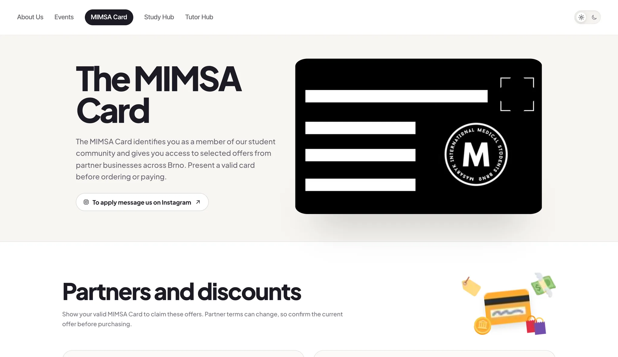 MIMSA Card and partner discounts